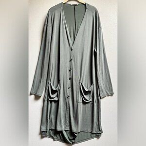 Beau Jours lager loose drapey button cardigan Sz XL